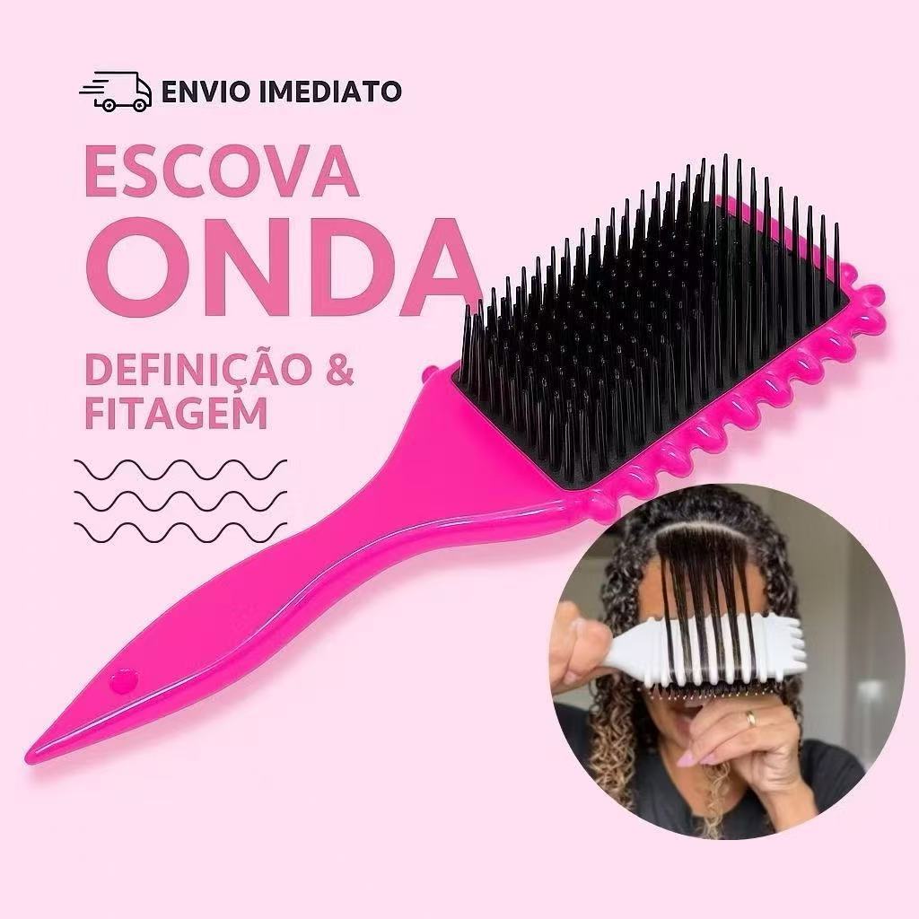Escova Onda Finalizadora Beauty Flash Definição de Cachos e Finalização para Cabelo Cacheado Crespo MANIA
