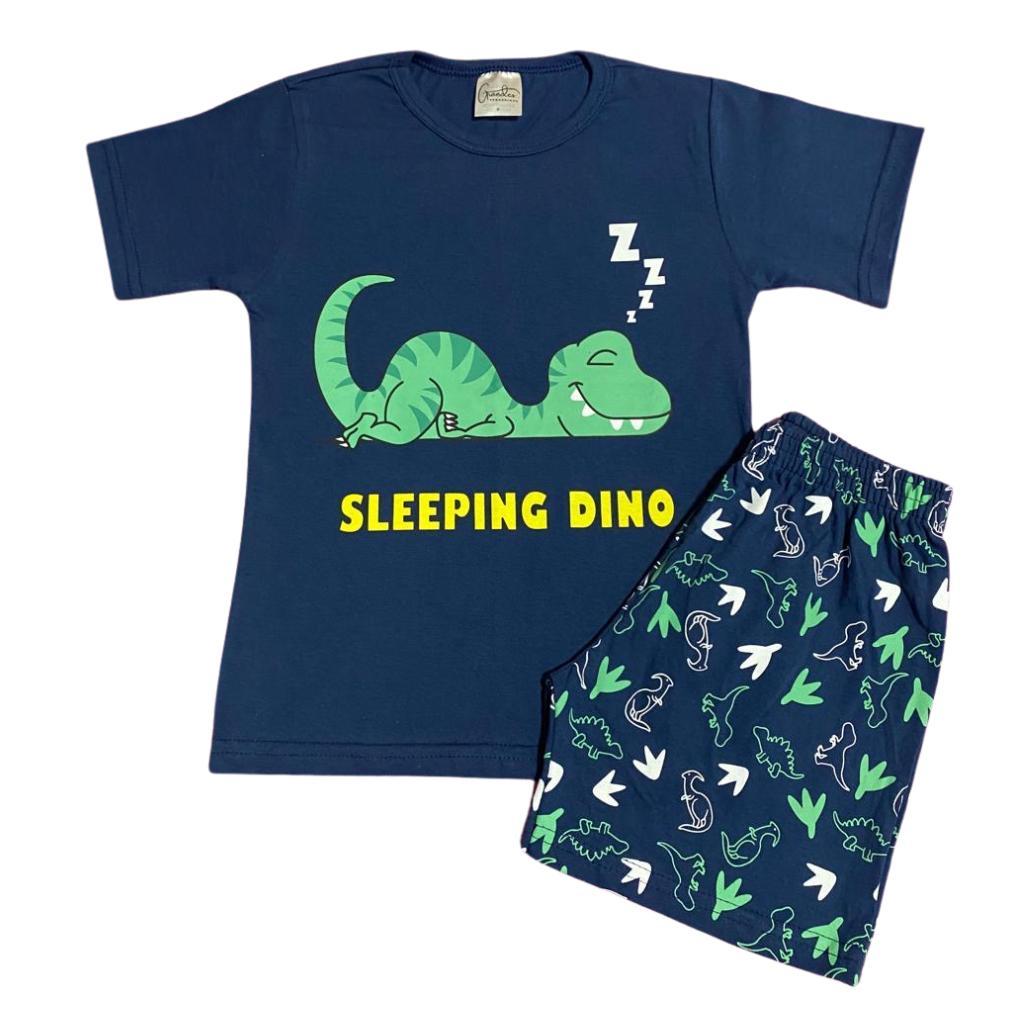 Pijama Infantil Camiseta 100% Algodão + Shorts Roupa Infantil de Menino