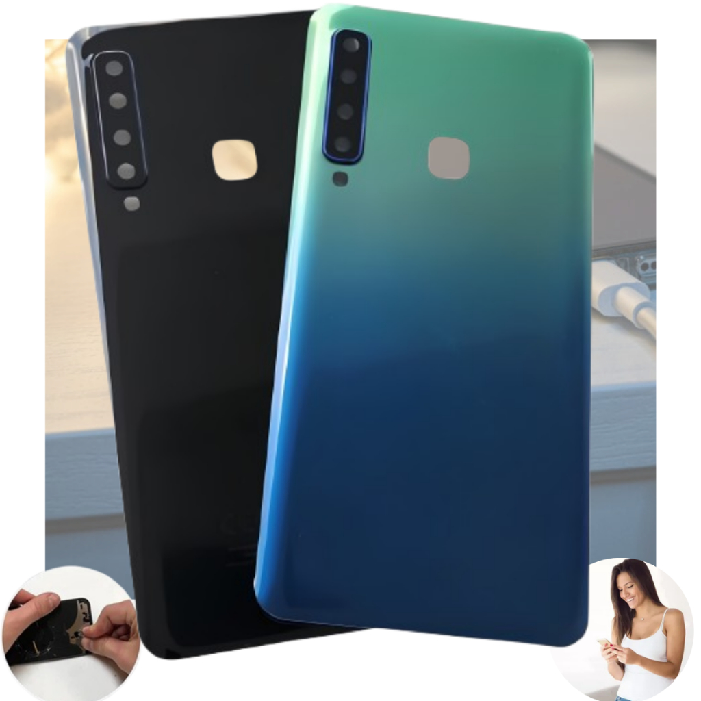 Tampa Traseira Vidro Compatível Com Galaxy A9 2018 Sm-a920 + Lente Completa Fita Autocolante