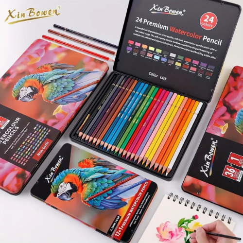 Kit 12/24/36 Cores Conjunto Profissional de Lápis Coloridos Lápis de Cor Núcleo Macio para Desenho