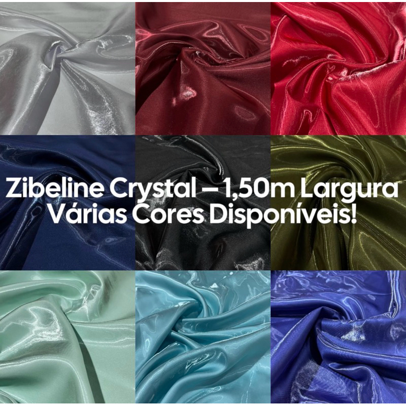 Tecido Zibeline Crystal Brilhante 1,00x1,50 MT – Alta Qualidade para Vestidos, Decoração e Moda Festa