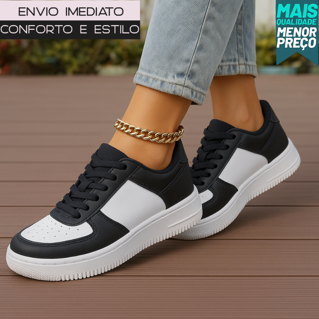Tênis Masculino Casual Unissex Moda e Conforto 34-43