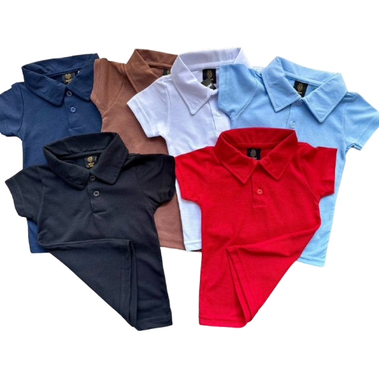 Camisa Polo Piquet Infantil Menino Casual