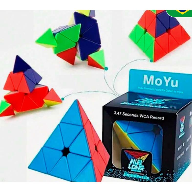 Cubo Mágico Pirâmide Profissional MoYu 3x3x3 Velocidade, Desafio e Diversão Garantida!