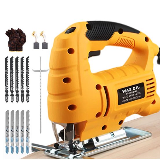 Serra Tico Tico 110V/220V Profissional c/ 55mm Para Madeira Metal Mdf Metal e Plástico Kit Serras 10