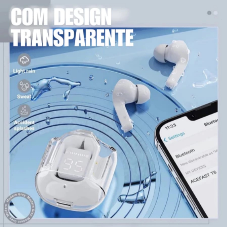 Fones De Ouvido Bluetooth Sem Fio 5.3 Para Jogos Esportivos Com Redução De Ruído HQAi H4 Tws