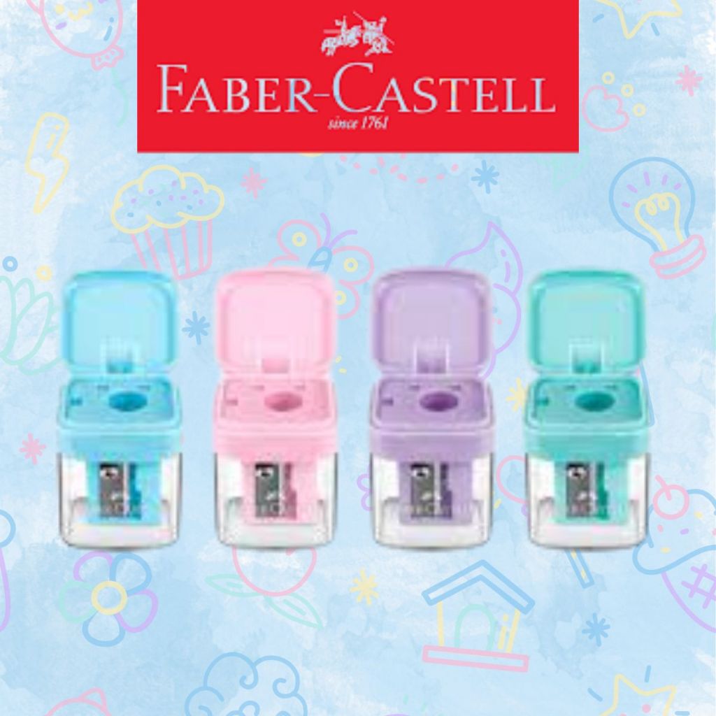 Apontador Faber Castell Minibox Tons Pastel Com Depósito Unidade