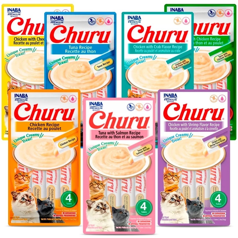 Petisco Para Gatos Churu 56g - Contém 4 Tubets De 14g Cada