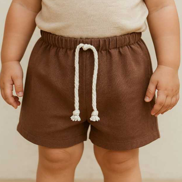 Kit 2 bermudas mauricinho em linho infantil 1,2,4 e 6 anos