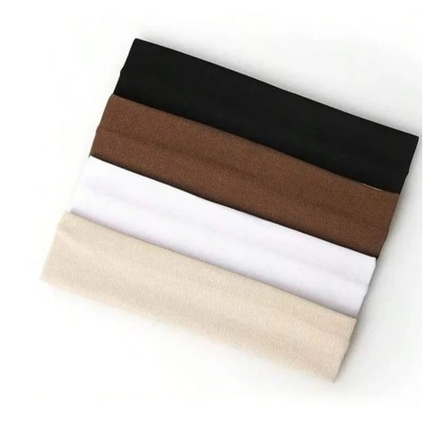 KIT FAIXAS DE CABELO TIARA GINÁSTICA ACADEMIA ESPORTE BRANCO E PRETO