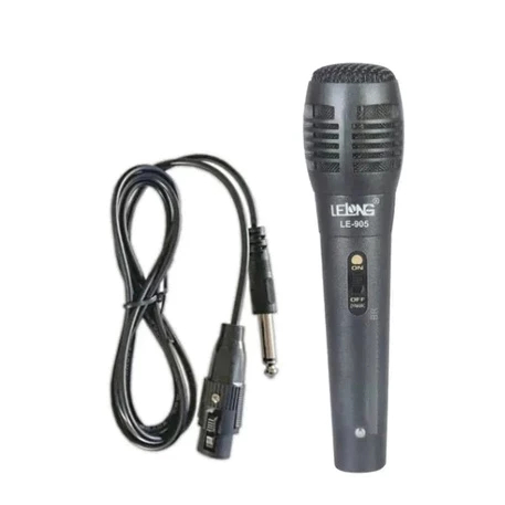 Microfone profissional dinâmico com fio original LELONG LE-905 / B-MAX BM-129  adequado para cantar, falar