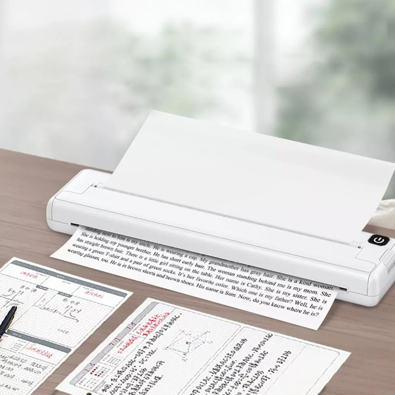 Impressora A4 Sem Tinta Portátil Pequena impressora de Papel App Celular Recarregavel Usb Para Uso Doméstico