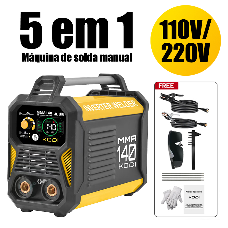 【110V/220V】5 Em 1 Máquina Solda Inversora Profissional Máquina de solda 160A MMA/LIFT TIG D13