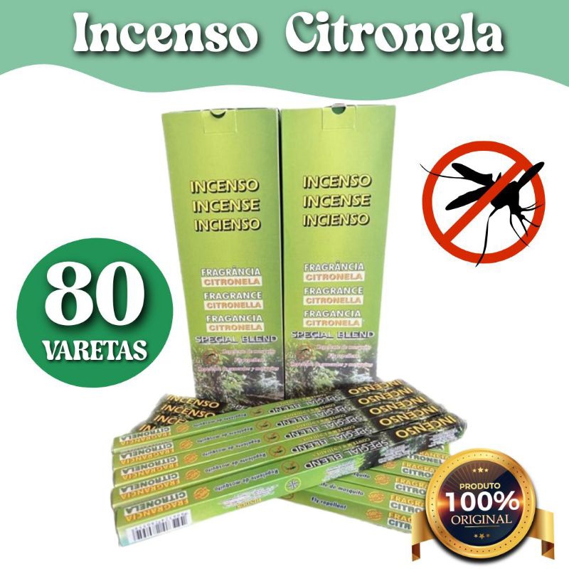 Kit Incensos Citronela 100% Natural Repelente | Espanta mosquitos | ESCOLHA SEU KIT