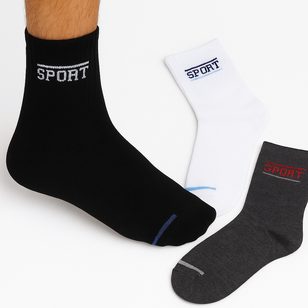 Kit Pares de Meias Longa Adulto Masculina Cano Alto
