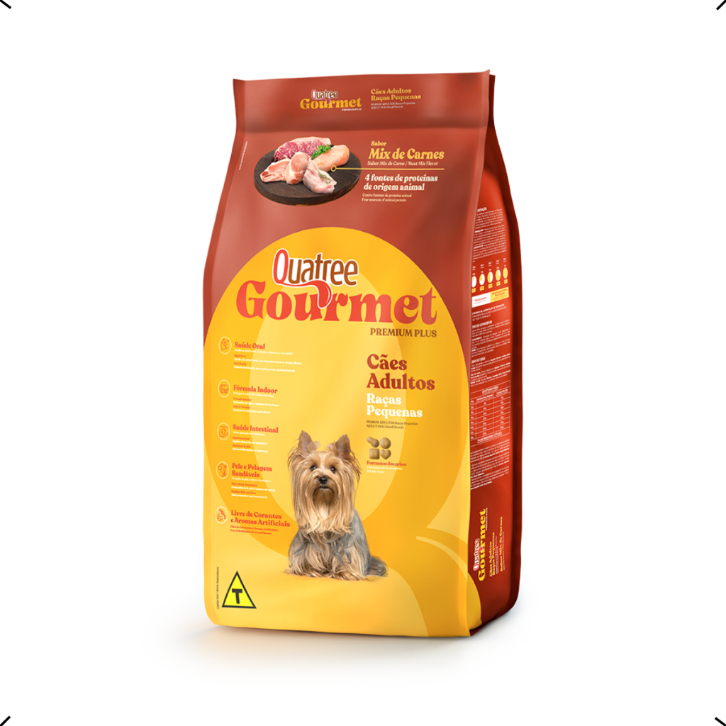 RAÇÃO QUATREE GOURMET ADULTO RAÇA PEQUENA 10KG