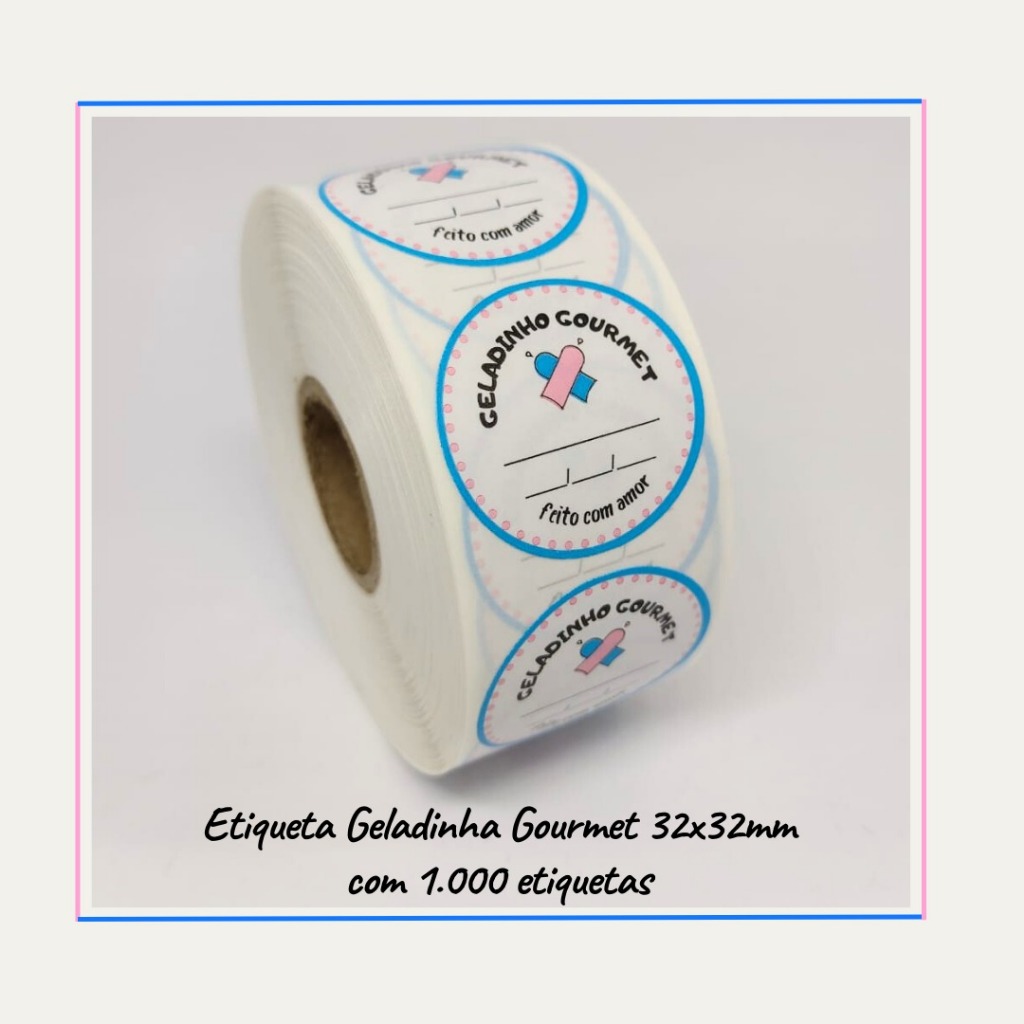 Etiquetas Adesivas Para Geladinho Gourmet Redondo
