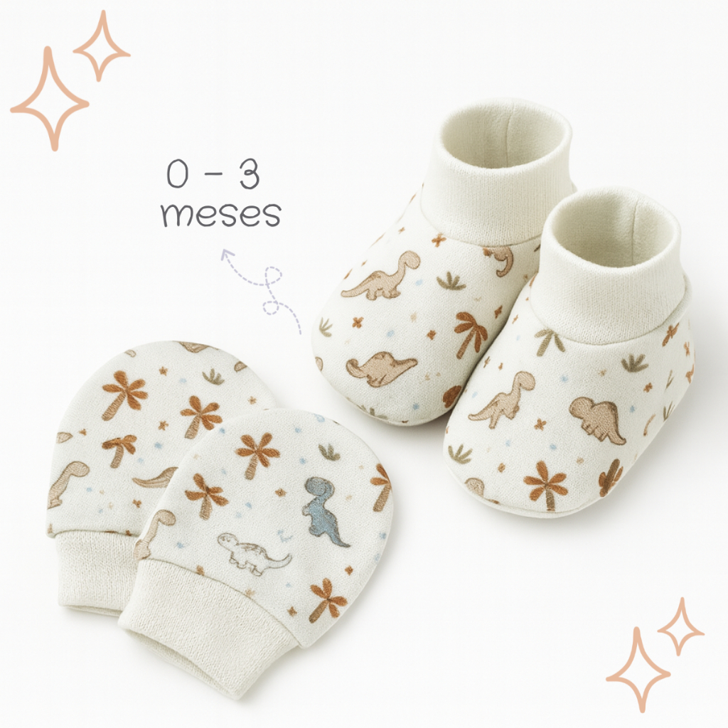 Sapatinho Meia Pantufa e Luva Para Bebe Recém Nascido Lisas Estampadas Enxoval Maternidade
