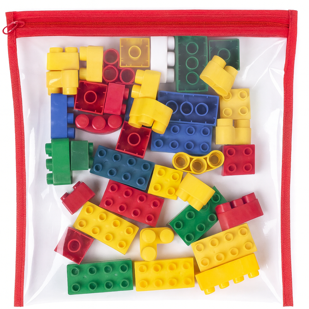 Kit Saco Envelope Para Guardar Brinquedos Peças Pequenas Com Zíper Saquinho Organizador