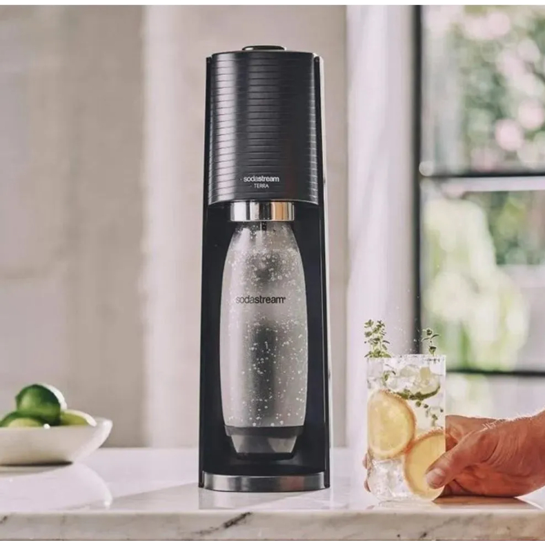 Máquina para Gaseificar Água, Terra, Preta, SodaStream (PRETO)