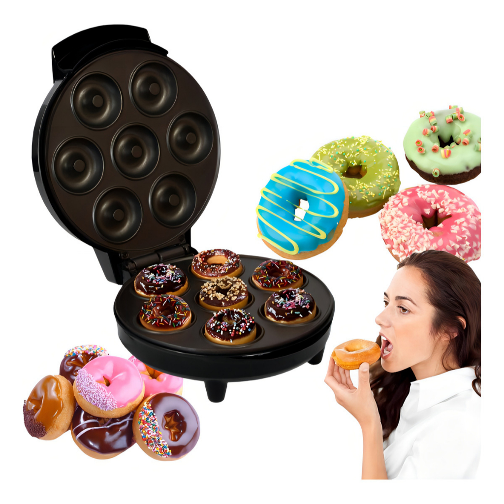 Mini Máquina De Fazer Donuts Rosquinhas 7 Furos 110v e 220v