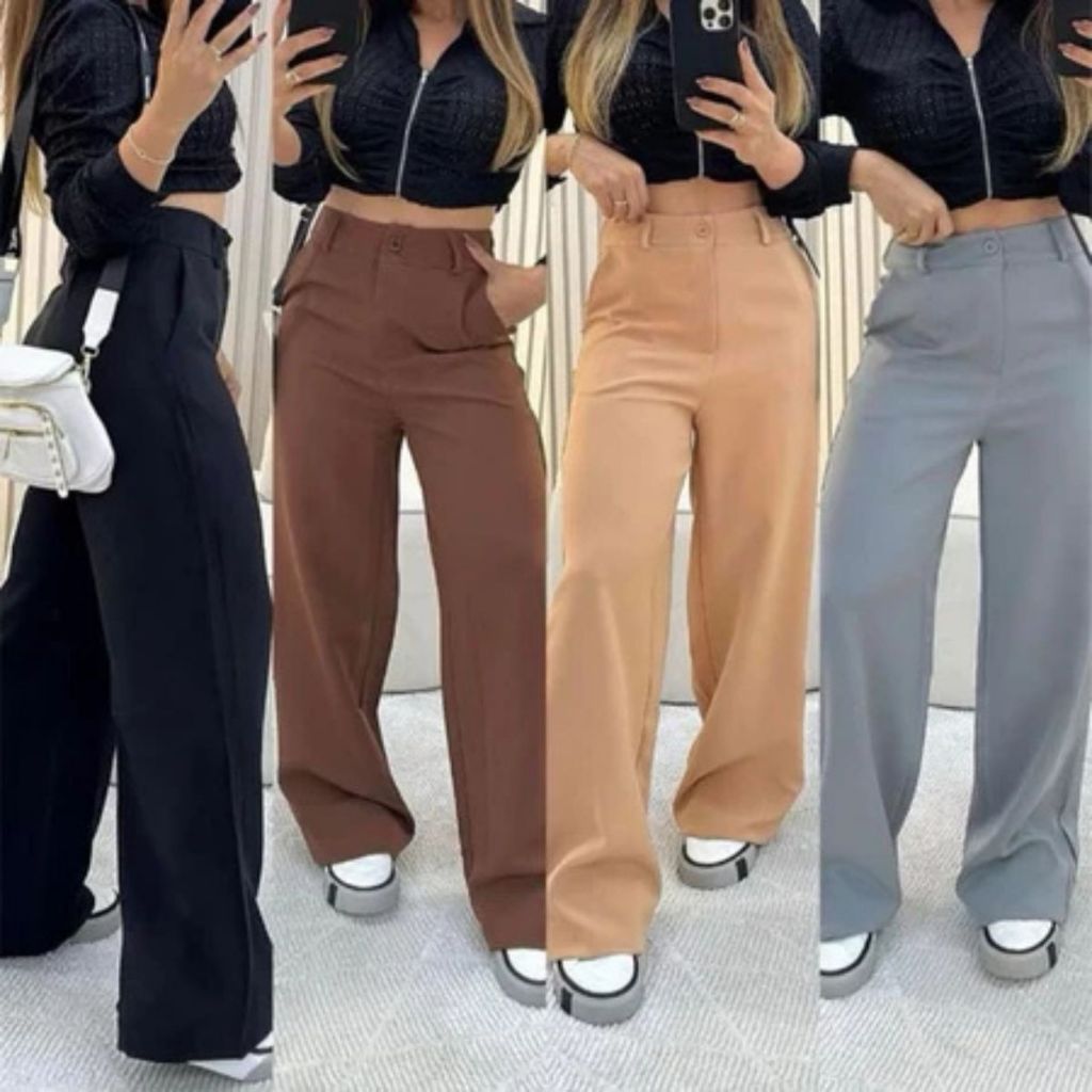 Calça Pantalona Alfaiataria Premium Elegante PROMOÇÃO