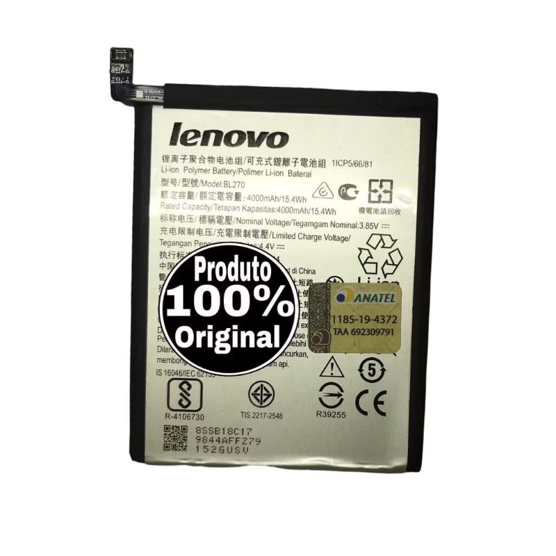 BAT Lenovo Original Nacional G6 PLAY BL270 NOVA COM GARANTIA-Envio imediato