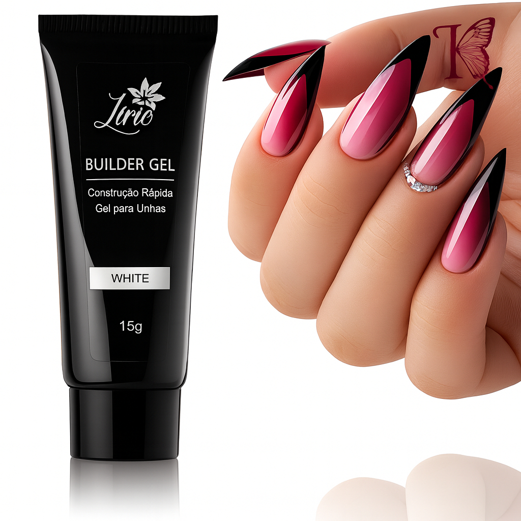 Polygel Lírio 15ml para Unhas em Gel Alongamento Nail Art UV LED