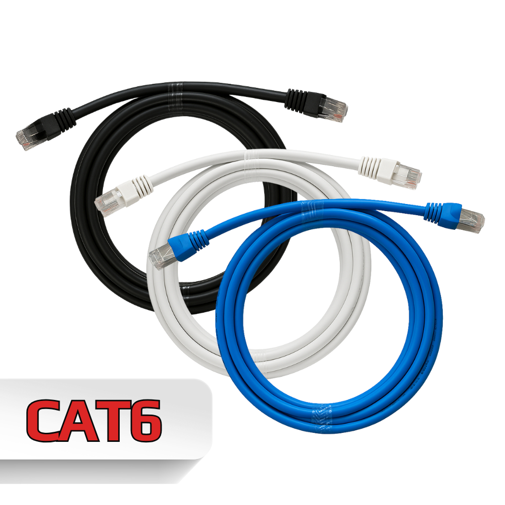 Cabo de Rede Cat6 Com Conector Blindado Alta Velocidade 2 a 15 Metros até 1000Mbps