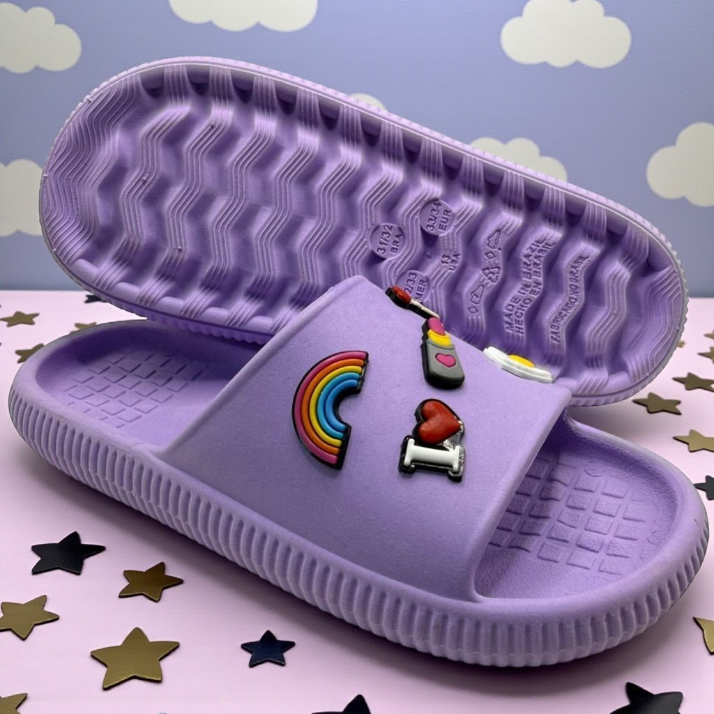 Chinelo Nuvem Injetada Slide Criança Feminino Menina Modelo Macio Leve Confortável do 27 ao 40