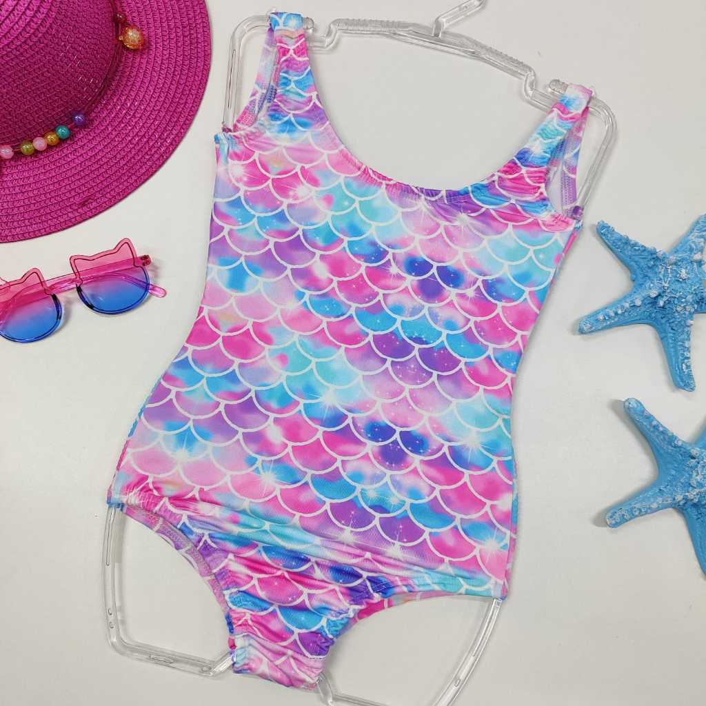 Maiô Body Infantil Menina Natação Moda Praia Piscina Fatansia Tamanhos 2 ao 16