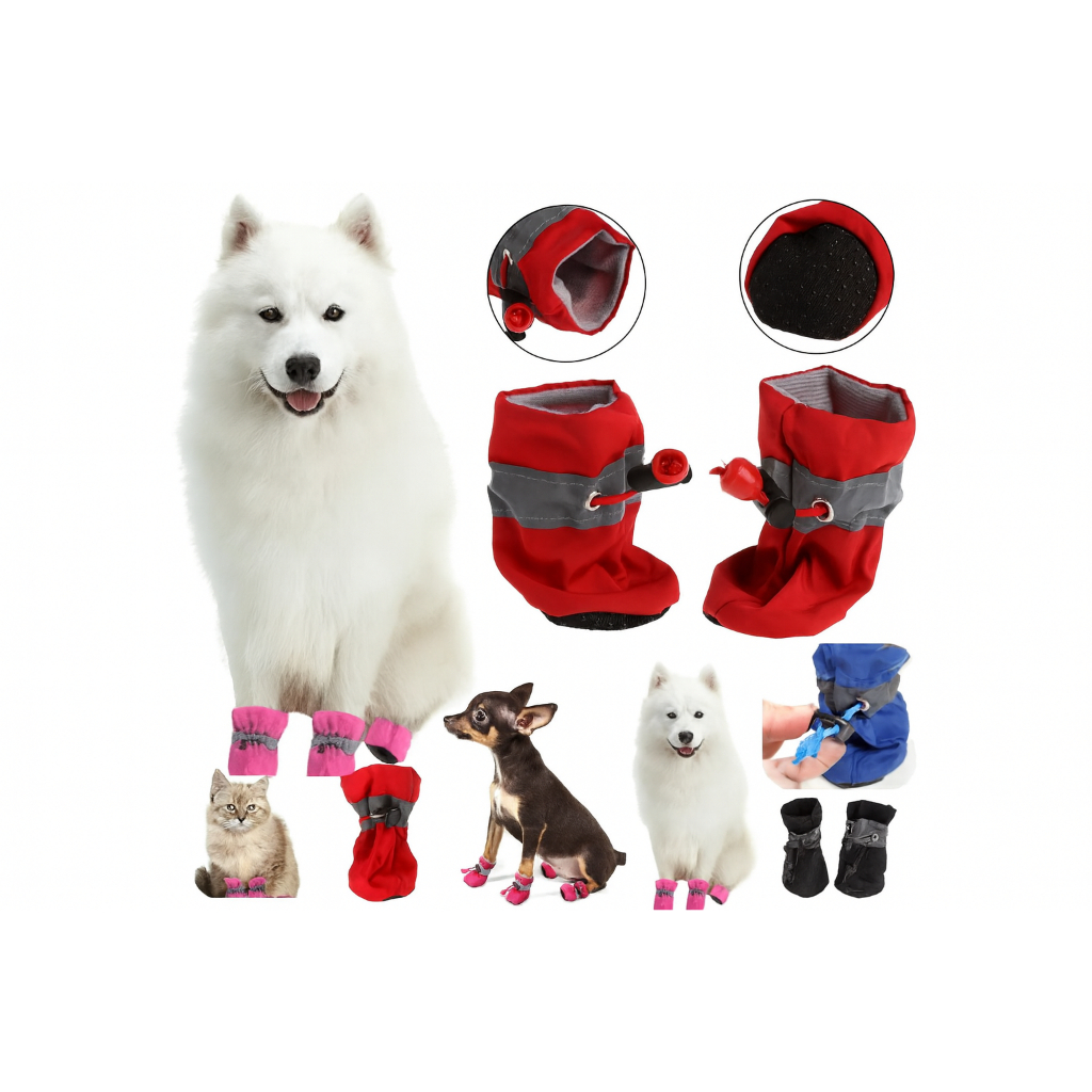 Sapatinho Cachorro Pet Bota Meia Chuva Antiderrapantes Impermeável Calçado Gato Resistente Roupa Frio Calor Sapato