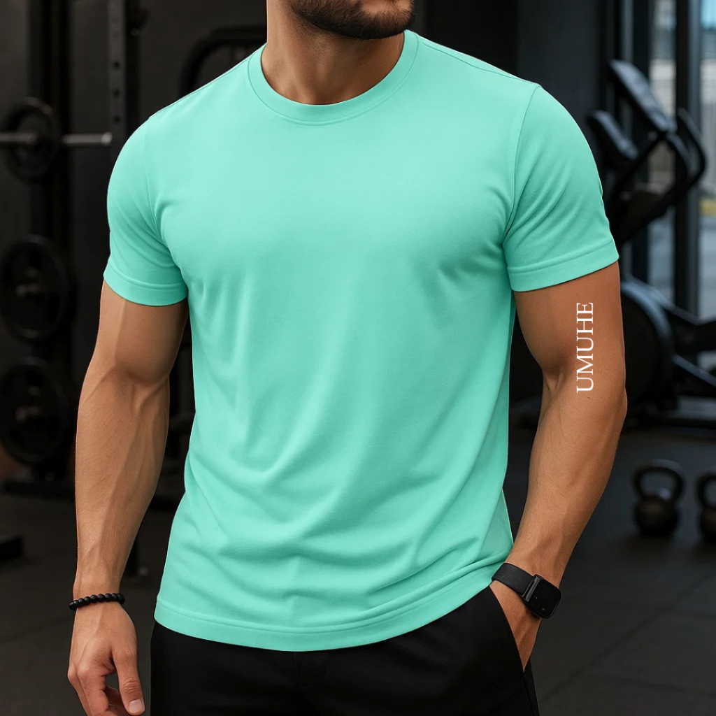 Camiseta Masculina de Academia Masculina Lisa Casual Treino Musculação