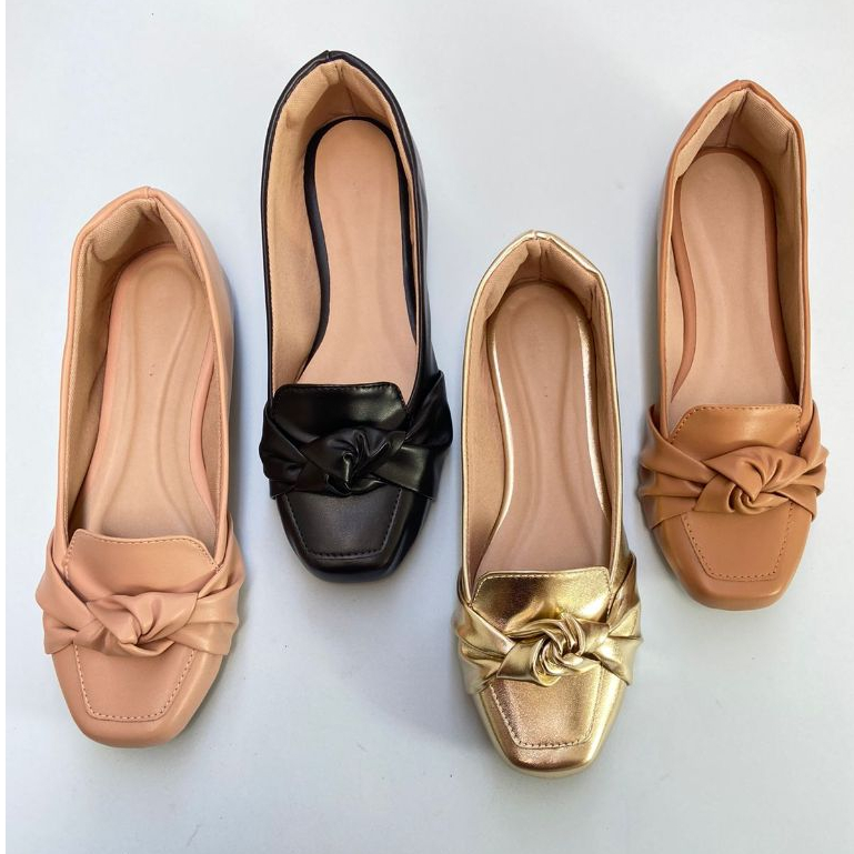 Mocassim Feminino Bico Quadrado Sandália Feminina Rasteirinha Sapato Mulher Papete Feminina