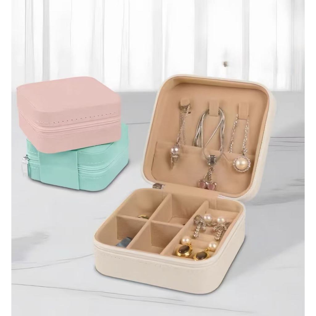 Kit 5-10-15-20 Porta Joias Portátil de Bolsa com Divisões para Brincos Colares e Pulseiras