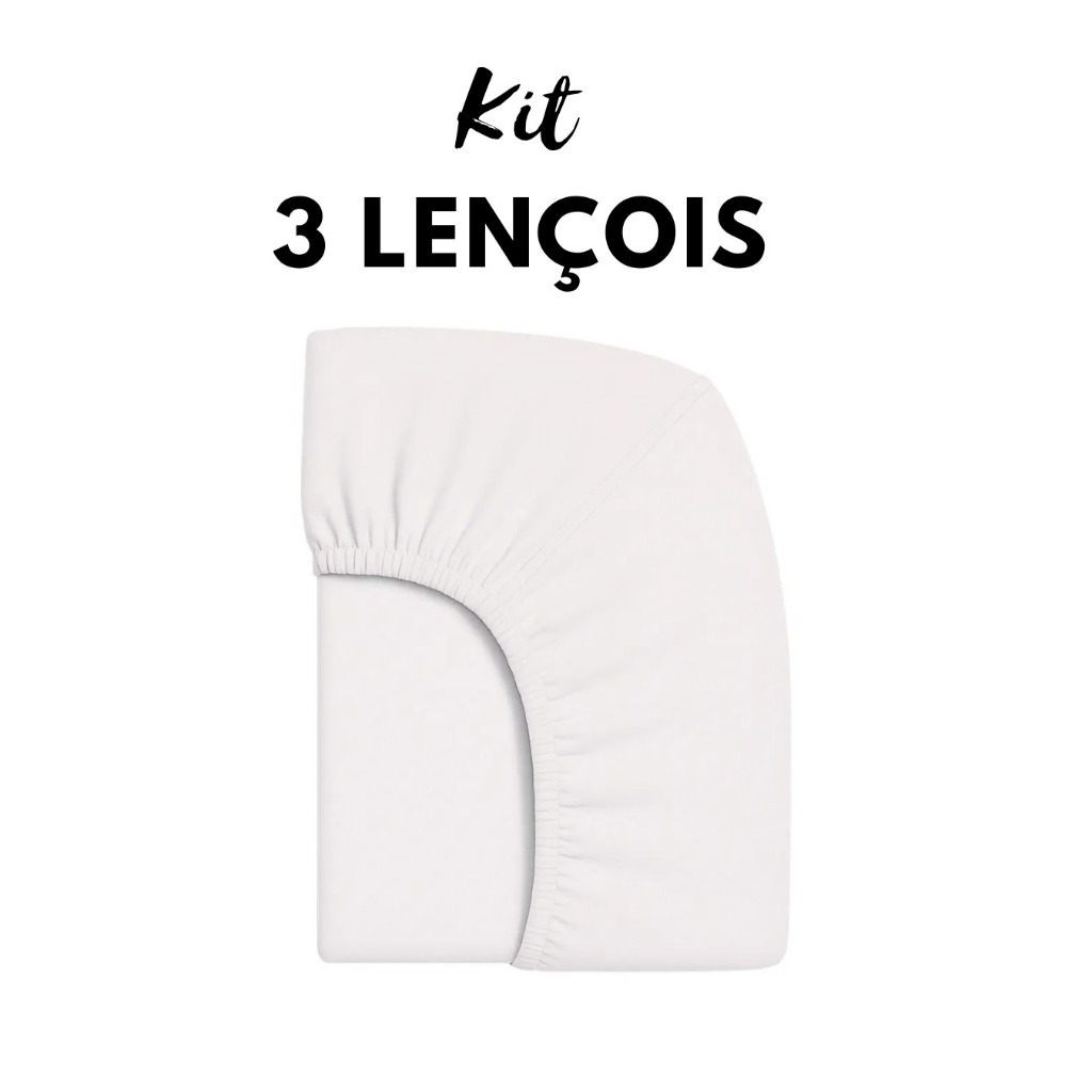 Kit 03 Lençois Com Elástico Para Mini Berço 400 fios Micropercal