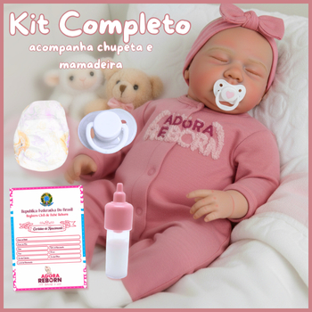 Boneca Bebê Reborn Menina Siliconada com Envio Rápido e Itens