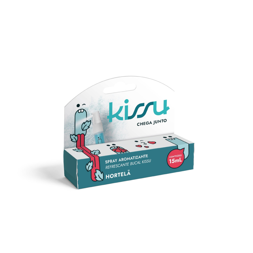 Spray Bucal KISSU Hortelã – Refrescância Máxima e Hálito Puro (15ml)