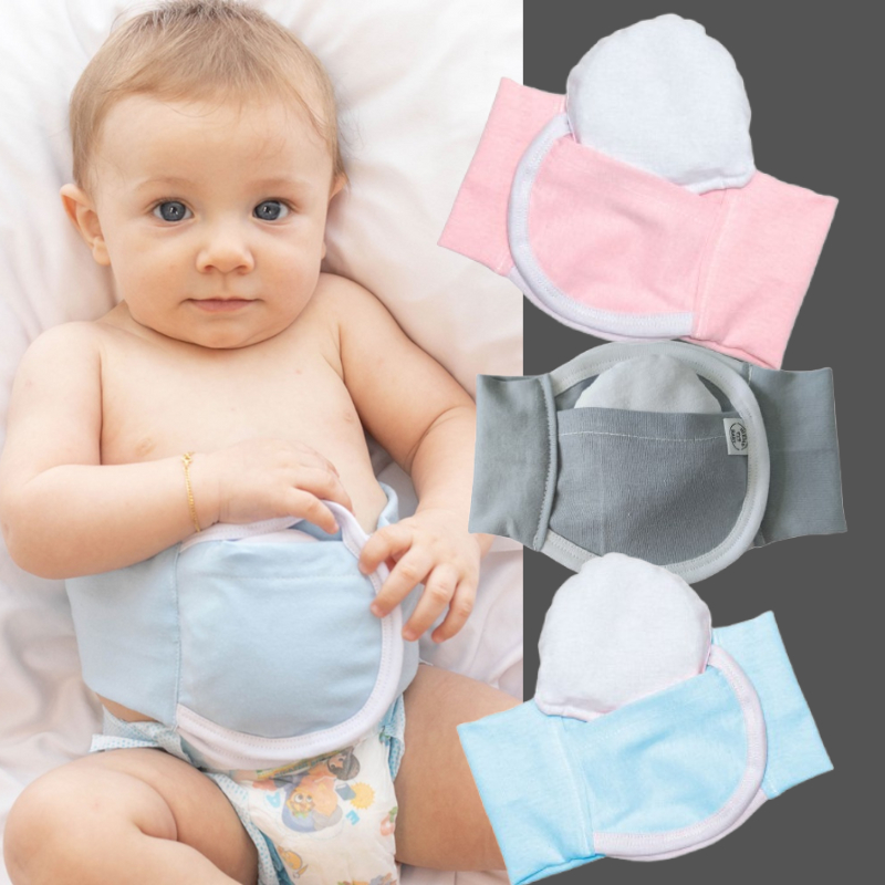 Cinta Termica para Colica Bebê com Bolsa com Ervas Anti colica Faixa Abdominal Anticolica