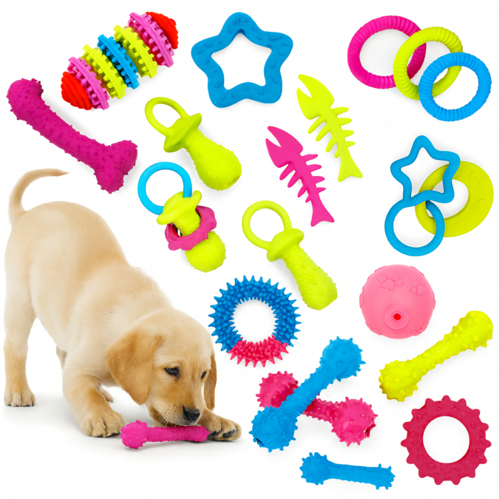 KIT BRINQUEDO PET MORDEDOR RESISTENTE CACHORRO ANTI ESTRESS