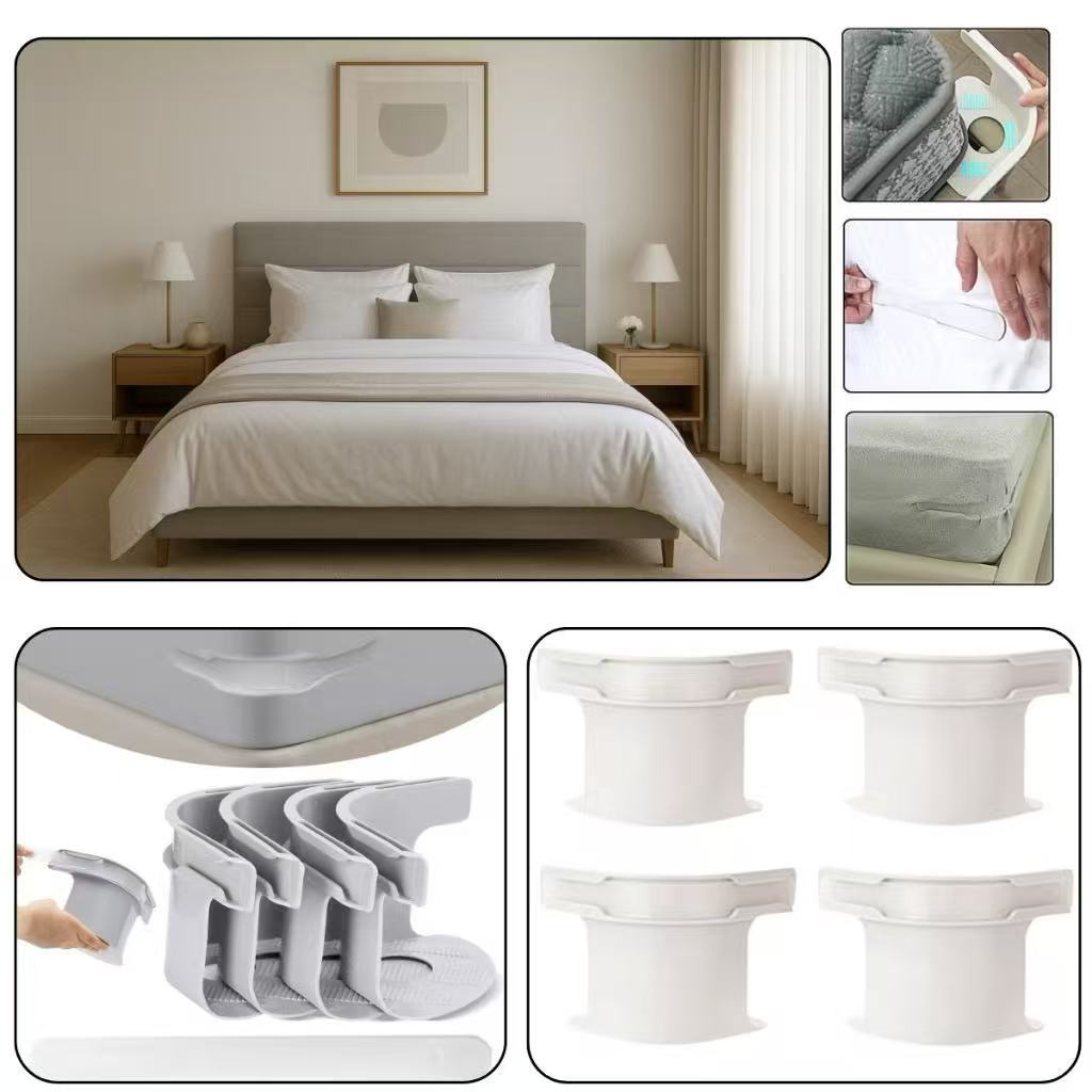 Fixador de Colchão Antideslizante, Fácil de Instalar, Compatível com Cama de Solteiro e Casal
