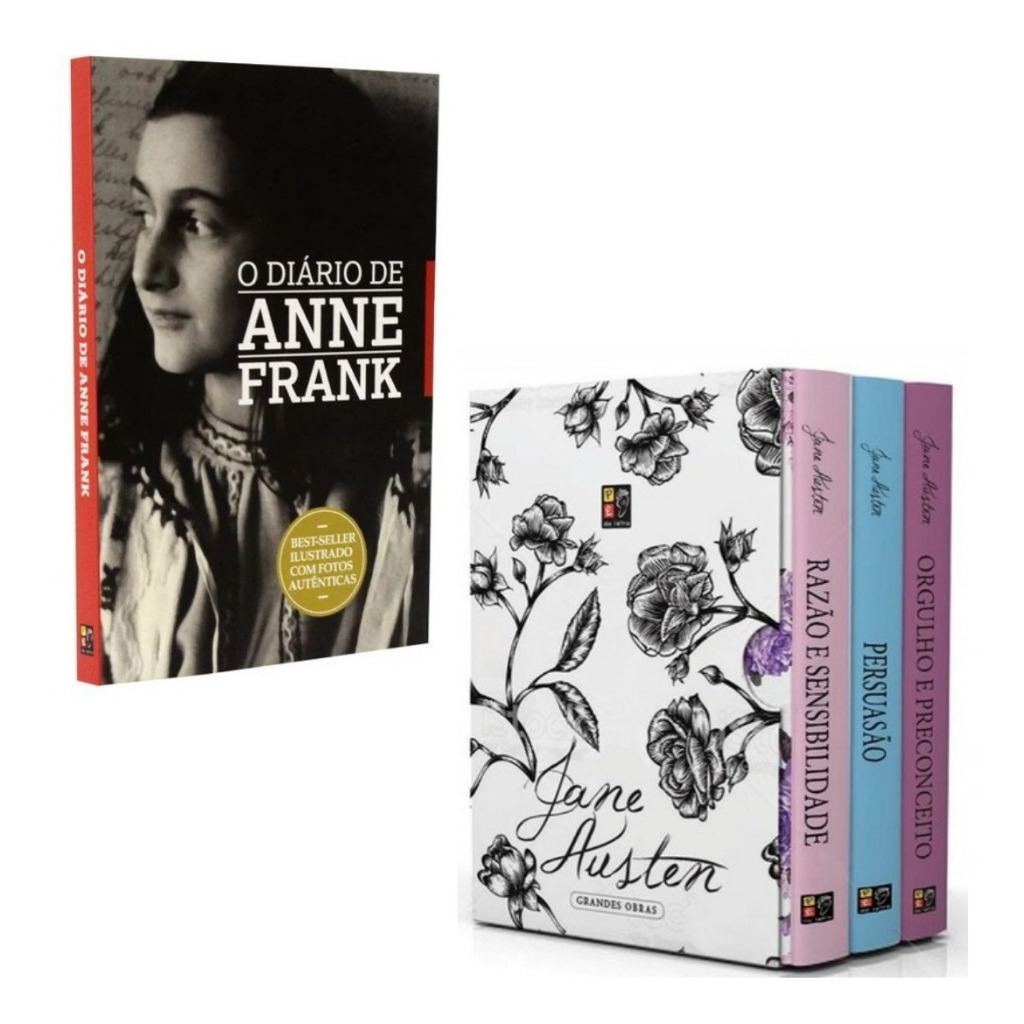 Kit Box Jane Austen + Diário de Anne Frank - Best Sellers!