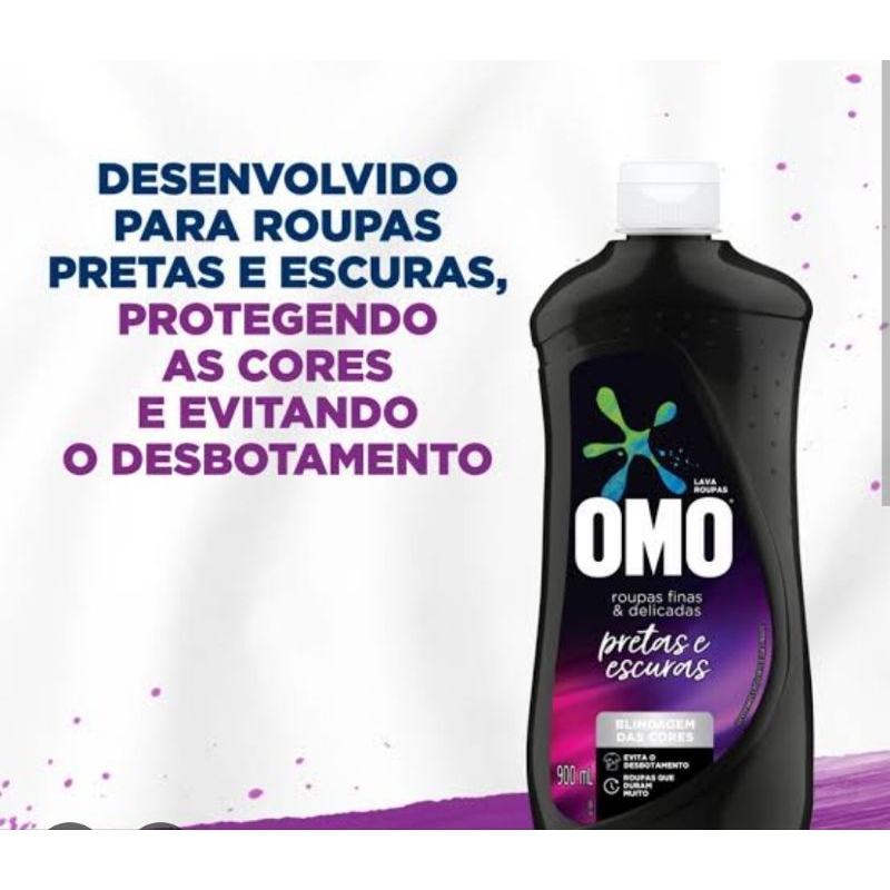 OMO Roupas Pretas e Escuras 900ml  monte seu kit– Protege as Cores, Evita Desbotamento e Mantém o Brilho OMO Preto