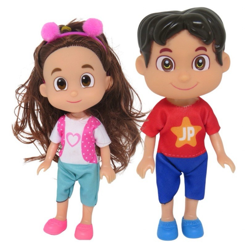 Kit Bonecos Maria Clara E JP 15Cm Promoção Brinquedo Infantil - Envio Imediato