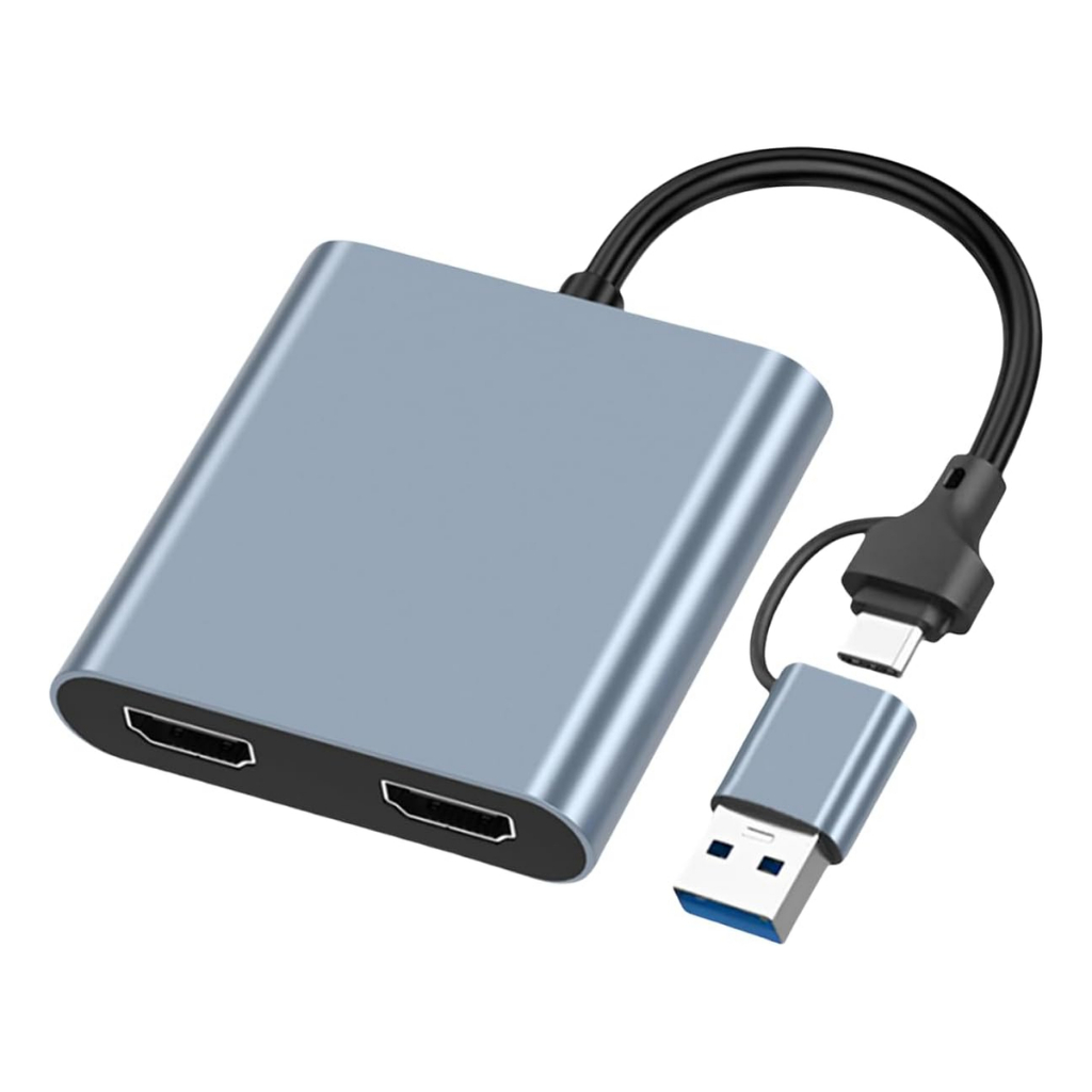 Adaptador Usb 3.0 - Tipo C Para Hdmi 2 Saidas Hdmi, 2 Telas