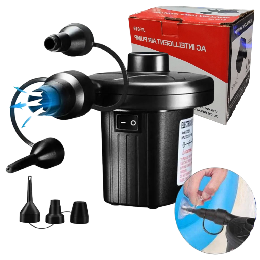 Bomba De Ar Elétrica Inflável Camping Encher e Esvaziar Colchão Piscinas, Boias e outros - Snel