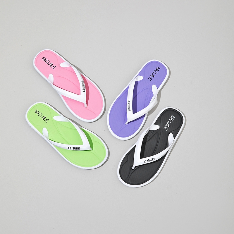 Chinelo feminino vibrante para o verão, macio e confortável, da marca Meijile.