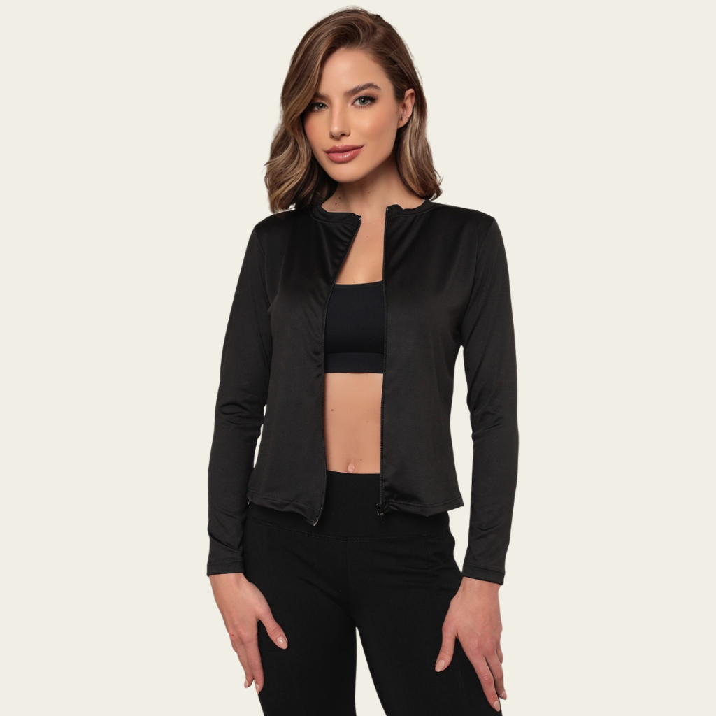 Jaqueta Feminina Dry Fit Casaquinho Esportiva Treino Academia