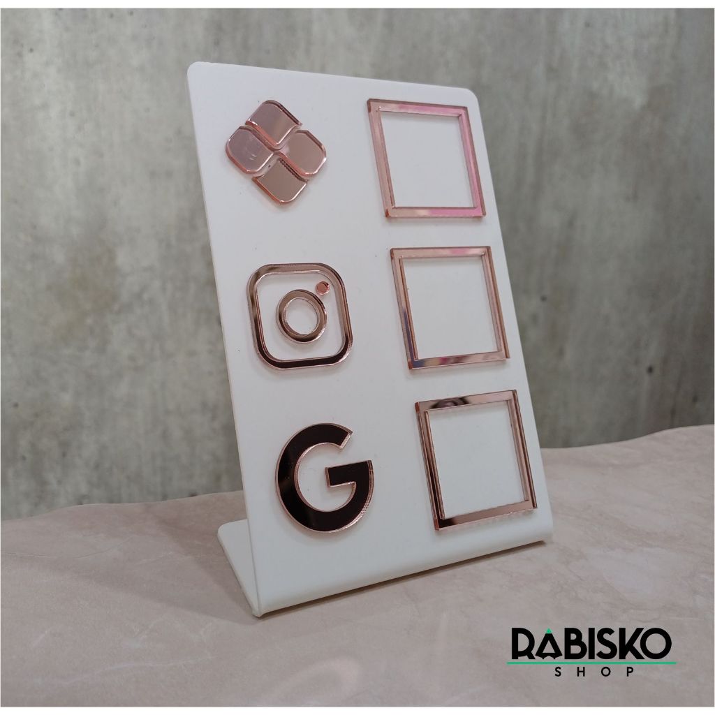 Pix, Instagram e Google - Placa 3 em 1 em acrílico de 2mm
