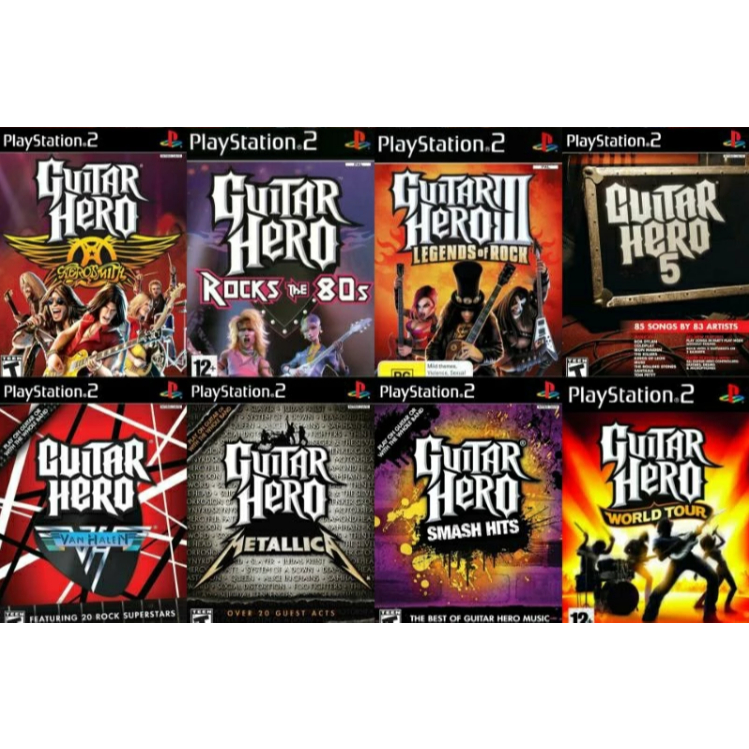COLECAO COMPLETA GUITAR HERO PARA PS2